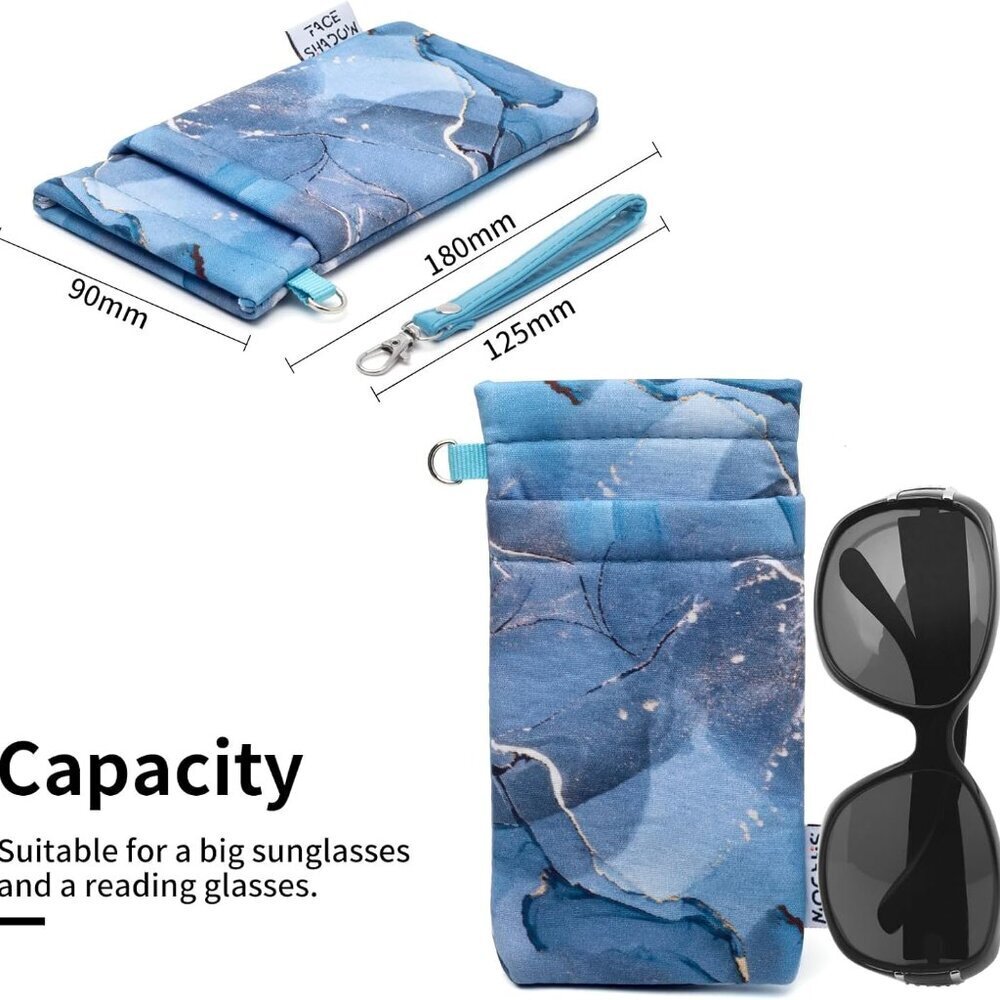 Double Glasses Case Microfiber Soft Squeeze Top F… - image 4